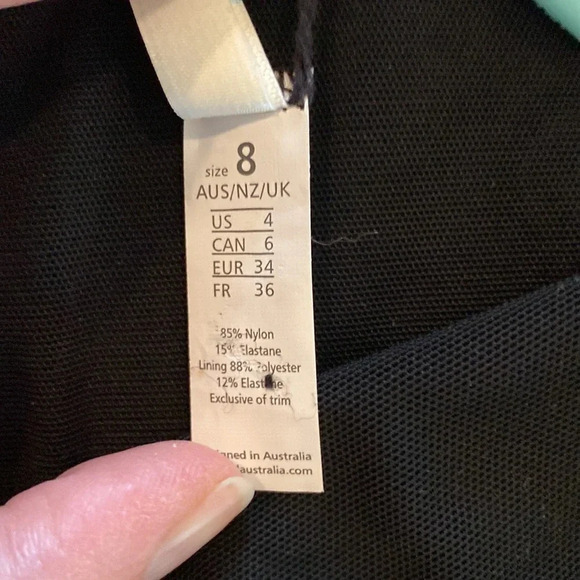 Sea level high waist gathered side swim bottoms black size US 4 - Picture 7 of 11